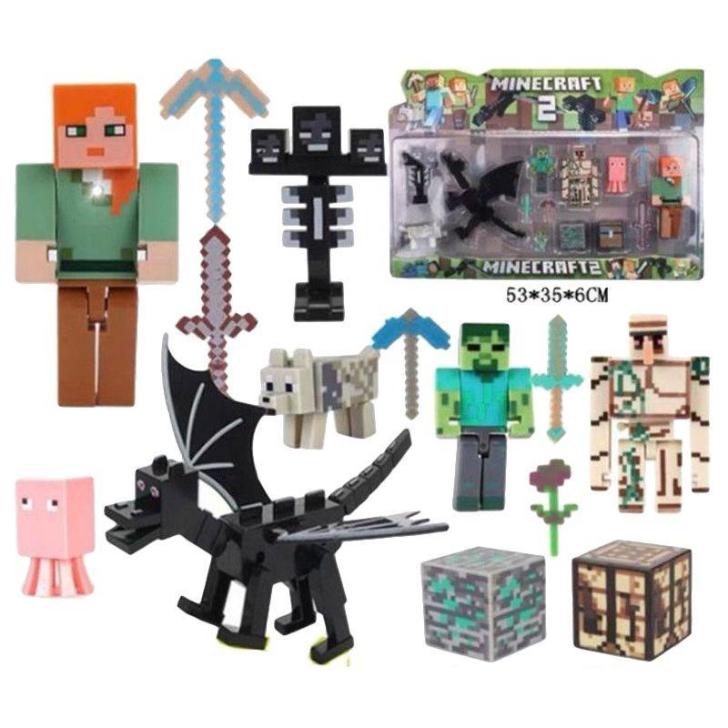 Minecraft Puslespils Actionfigurer Samling Høj Kvalitet Boligdekoration Og Gave Til Spillere