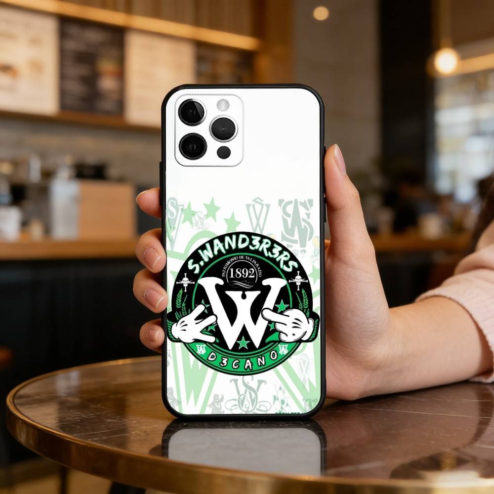 S-Santiago W-Wanderers 1892 Soft Silicone Black Cover,Phone Case For iPhone 17,16,15,14,13,12,11 Plus,Pro Max,XS iPhone12PROMAX