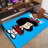 Custom Mafalda Mat Personalized Name, Polyester Washable Indoor Entryway Rug, Gift for Christmas, Easter, Thanksgiving Day