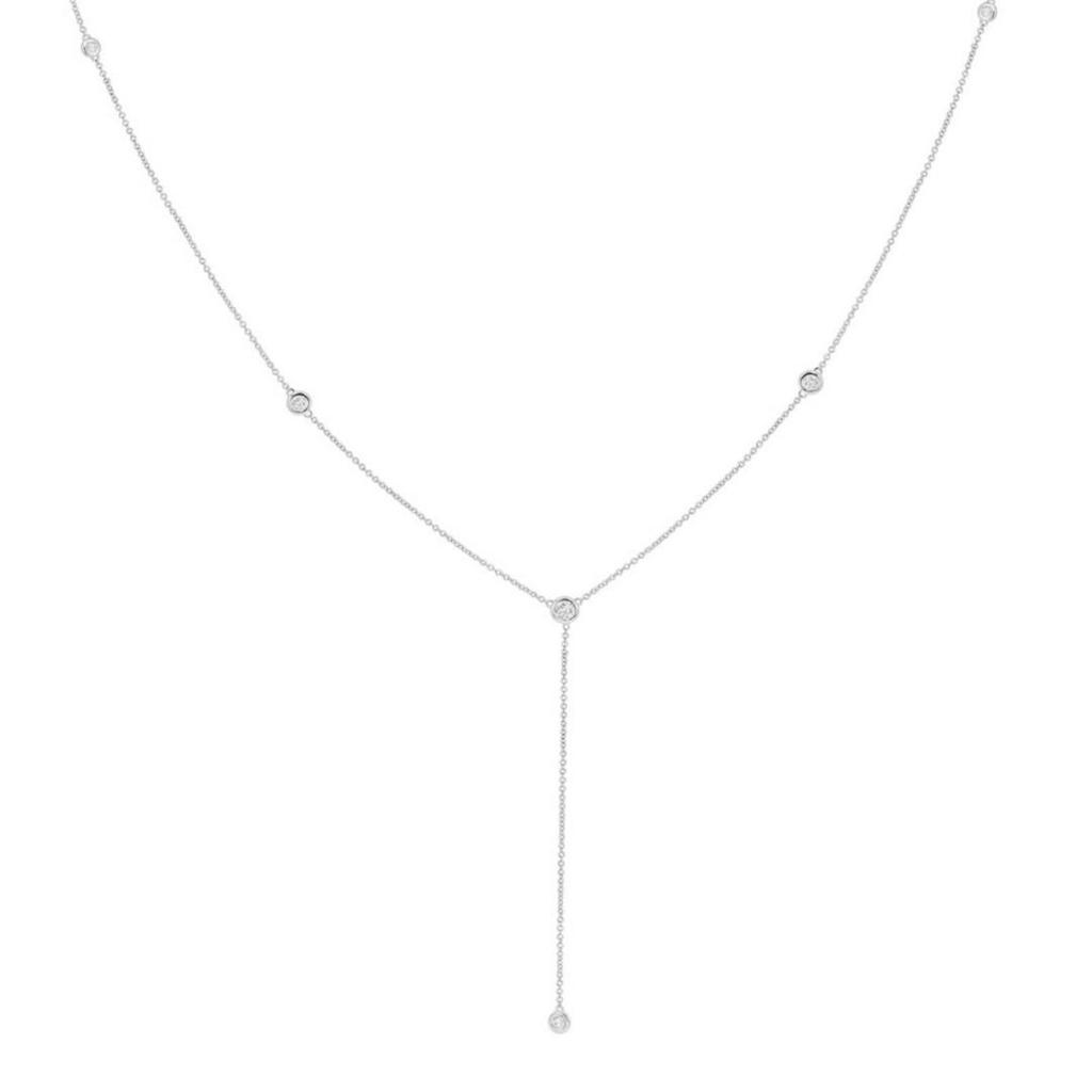 Bohemian Rhinestone Pendant Y-Shaped Clavicle Necklace with Tassels for Women