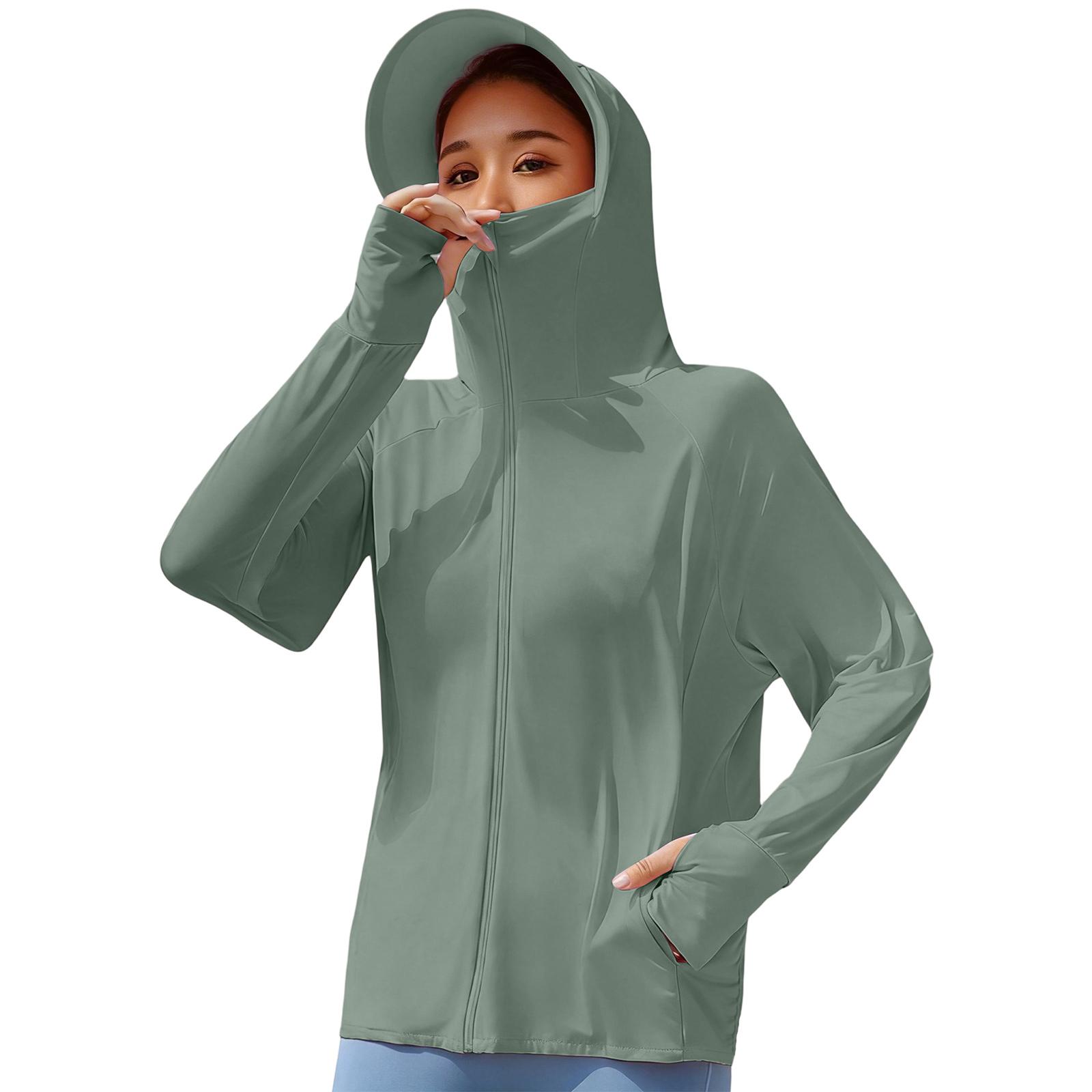 Women s Ice Silk UV Thin Breathable Loose-fitting Cycling Sun Clothing