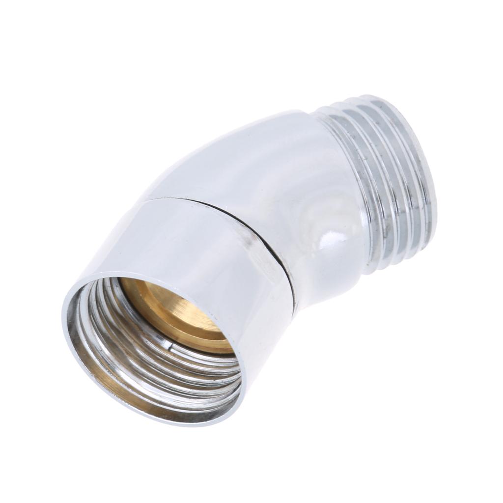 135 Degrees Shower Head Elbow Adapter Shower Arm Angle Adapter for Wall mounted Shower or Hand Shower Easily to Install