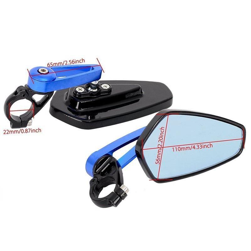 1Pair Motorcycle Mirrors Bar End Rear Backview Motor Cafe Racer Retrovisor Mirrors Handlebar End Mirror