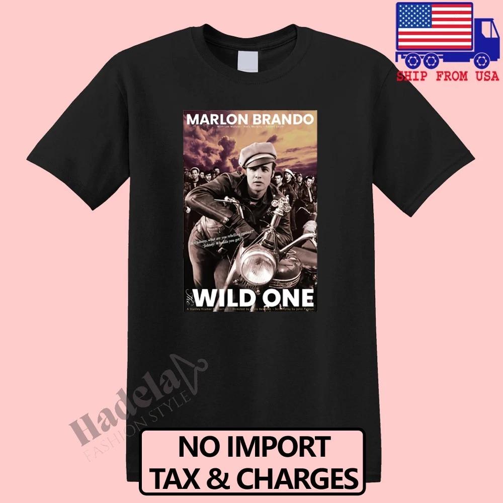 Марлон Брандо Дикарь Мужская Черная Размер S-5XL XL