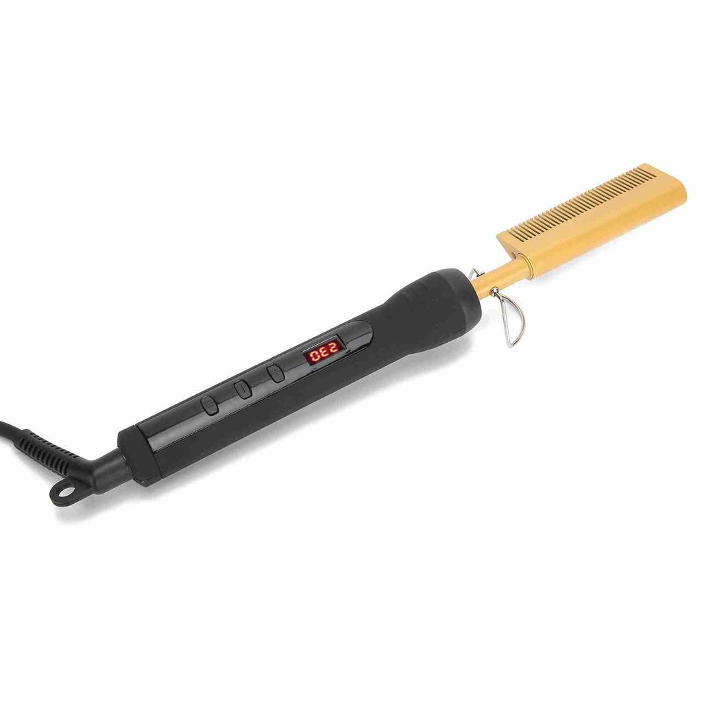 Electric Hair Straightener Comb Straight Curl Dual Use for Women Hair Styling Men Beard Combing