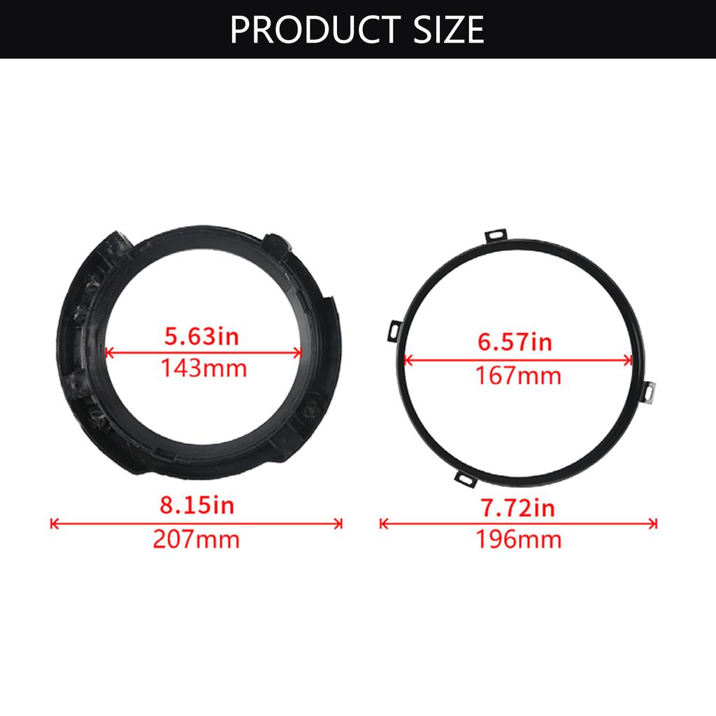 7Inch Round Headlight Bracket Holder For 2007-2017 Headlight Reflector Holder Repair Replacement