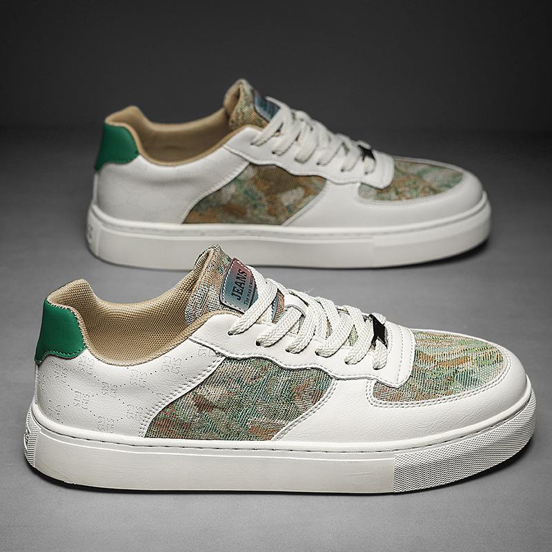 

2024 зимняя новая универсальная модная обувь спортивная обувь с низким верхом модная мужская белая повседневная обувь в гонконгском стиле спортивная обувь 44