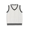 Women's College Style Knitted Vest: 2024 Spring/Autumn Wool Sleeveless Sweater Layering Top