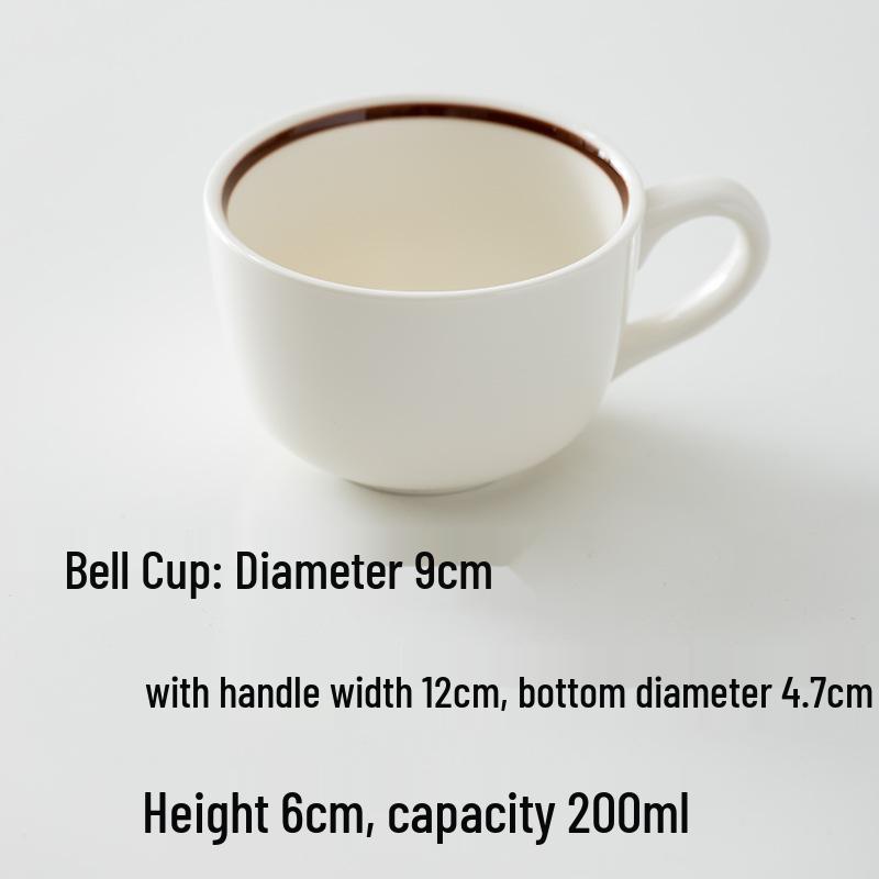 Off-white Ceramic 200ml Latte Art Cup - Ideal for Coffee, Tea, or Milk 200ml