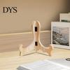 Tea Cake Display Stand Smooth Edge Wooden Natural Adjustable Hinge Pancake Holder Chinese Style Stable Black for Home