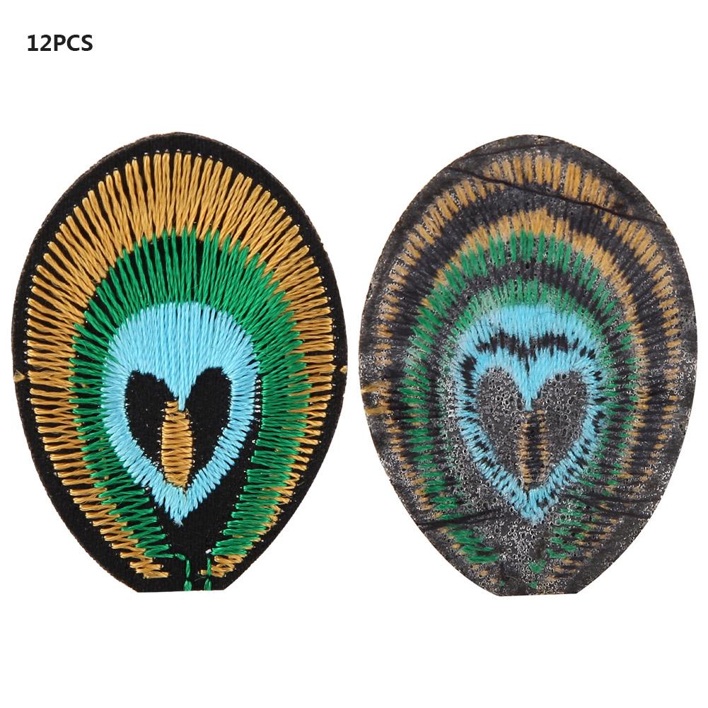 12pcs Set Embroidered Fabric Patches Sewing Bag Clothes Applique Craft DIY Decoration