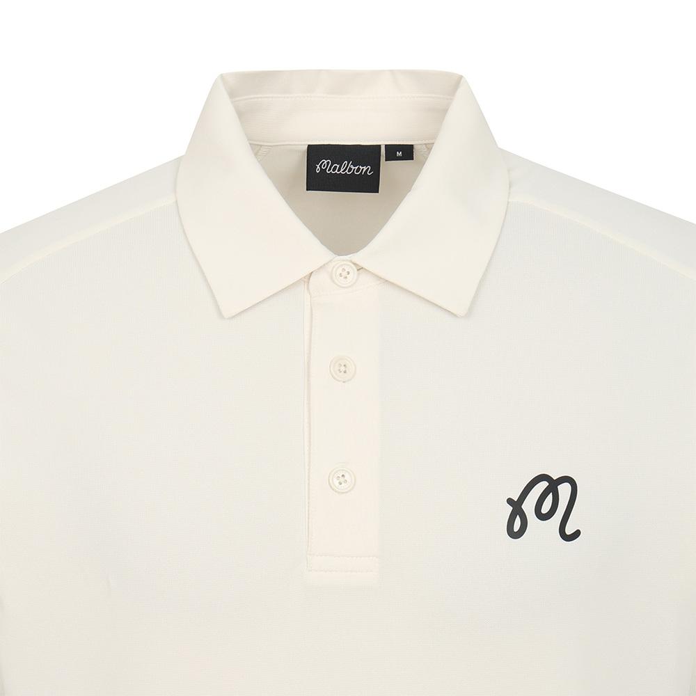 MALBON GOLF One-Point Summer Polo Shirt Cream (Man)