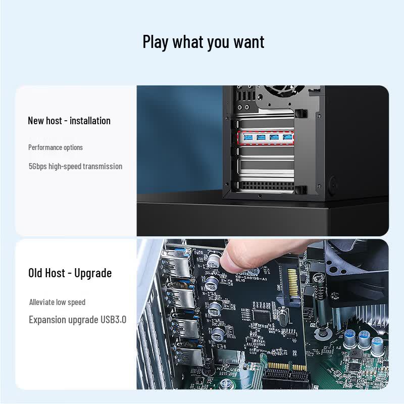 Ugreen PCIe zu 4-Port USB 3.0 Erweiterungskarte (CN-Version)
