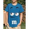 Summer Innovative M Chocolate Bean Children's 3D Printed Kids T-shirt Fun Casual Toddler Sleeves Sports Fashion Streetwear Tees