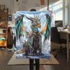 Dragons  Print Flannel Blanket, High quality Comfortable for All Seasons, Home Decor, Warmth and Comfort