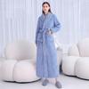 Women's and Men's Extra Long Plush Robe - Thickened Shu Cotton Fleece Bathrobe, Plus Size Homewear for Autumn and Winter