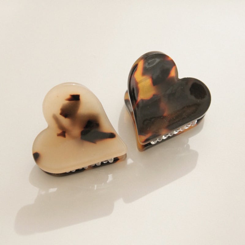 J.Lauren Heart Leopard Mini Hari Claw Clip H01313