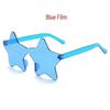 Colorful Rimless Star Party Sunglasses: Fun One-Piece Design
