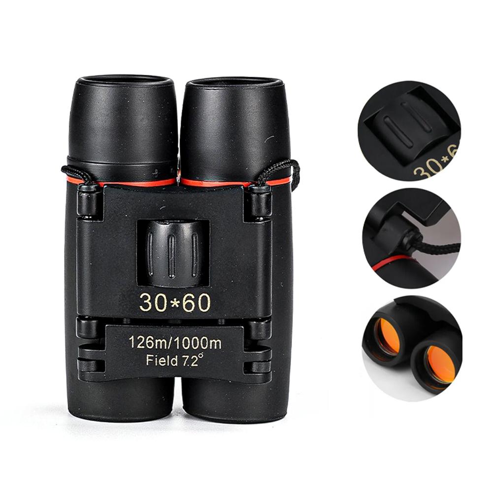 1PCS Professional 30x60 Telescope Mini Compact Folding Binoculars HD Outdoor Portable Bird Watching Camping Foldable Travel Gift