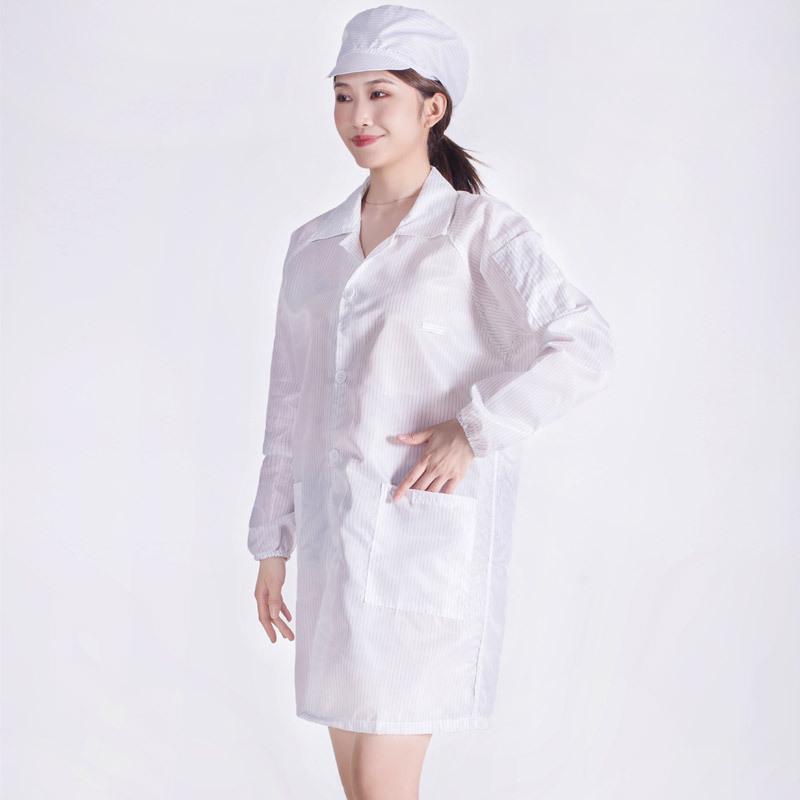 Anti-static White Cleanroom Suit for Food Workshop & Electronics Factory