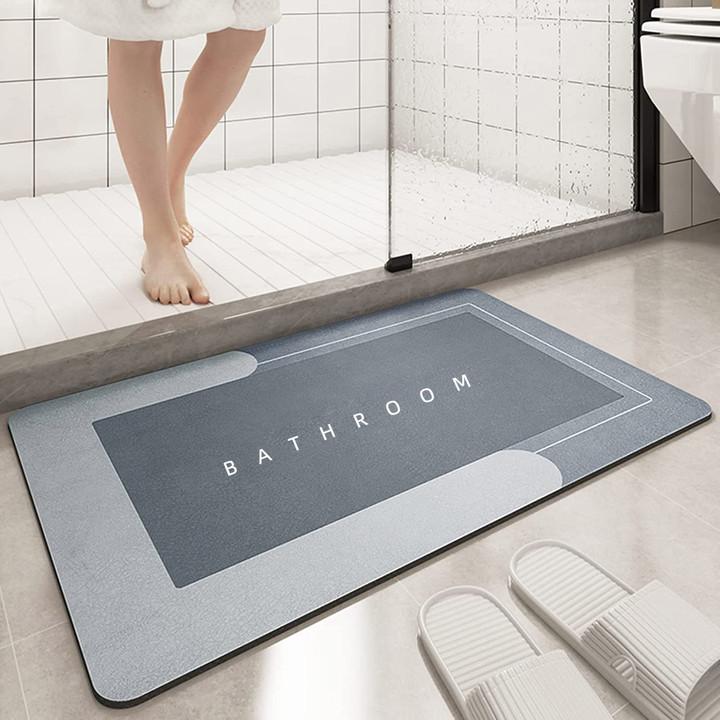 Super Absorbent Bathroom Anti-slip Mat Diatomaceous Earth Bathroom Mat Bathtub Mat Door Mat Shower Mat Easy To Clean Home