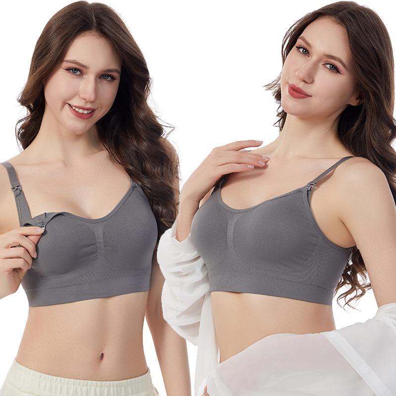 Women Seamless Front Buckle Wireless Nursing Bra For Pregnant Maternity Breastfeeding