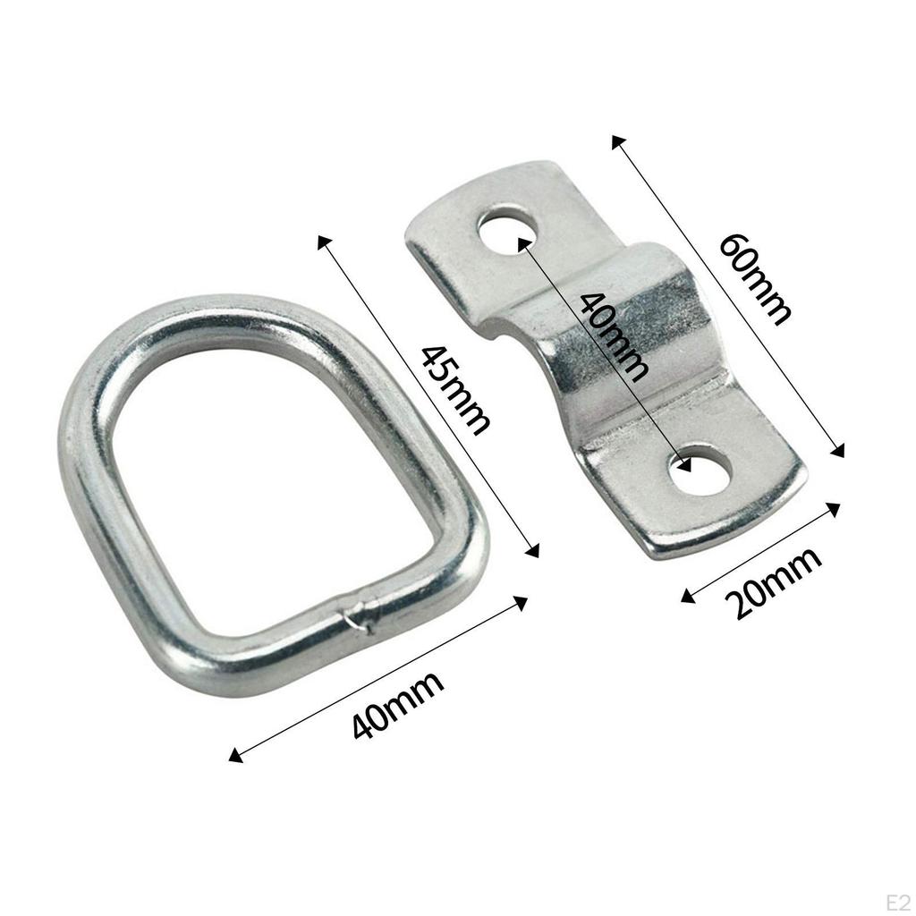 D Ring Cargo Lashing Car Fastener Clip for Vans Trailers RV Campers