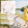 5-in-1 Children's Tricycle, Push Handle, Removable Cover, 96.5x49x101 cm, Pink