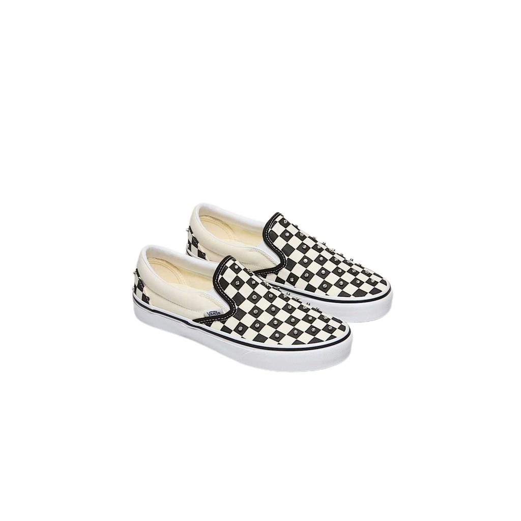 Vans CLASSIC SLIP On Abrasion Resistant Low Top Skateboard Shoes Unisex Black White VN000D6YCJK