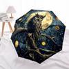 1 PC Automatic Folding Umbrella - Owl Moon Night Pattern, Portable & Foldable Design with 8 Ribs, Christmas Birthday Gifts