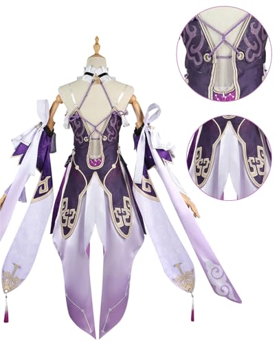 [NOKIJP] Honkai Star Rail Fugen Cosplay Kostüm, Senshu Luofu, Honkai Star Rail Fugen Cosplay, Schulfest Event (Fugen Kostüm, Größe M)