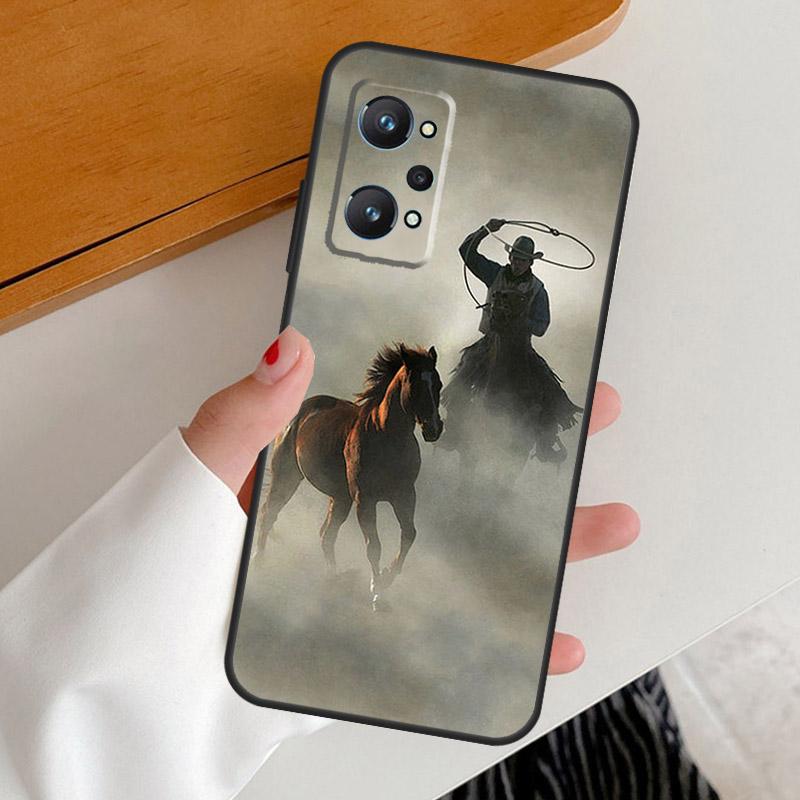 Rodeo Cowboy Lasso For Realme C67 C55 C53 C51 C35 C33 C31 C30 C25s C21Y GT Neo 6 GT5 9 10 11 12 Pro Plus Case