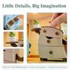 [Miniature] Cute Cartoon Storage Cabinet Ornament 1/12 Dollhouse Drawer Cabinet Model Simulation Mini Furniture Decor Accessorie