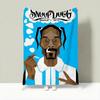 Rapper S-Snoop Dogg Throw Lightweight 240g Flannel Blanket Soft Skin-friendly for Summer Cooling