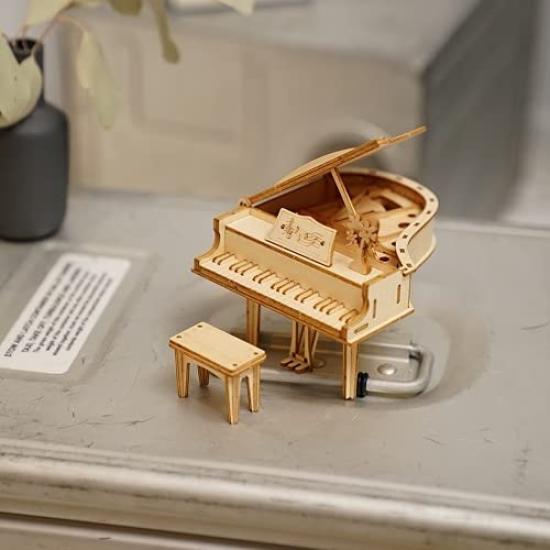 3D Wooden Puzzle TG402 Grand Piano with Japanese Instructions Tsukurundesu®