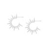 Exaggerated Metal Sunflower Stud Earrings for Women Vintage Gold Color Flower Geometric Statement Earrings Zircon Accessories
