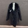 ~ Excellent fur, raccoon fur collar, suede jacket, down jacket