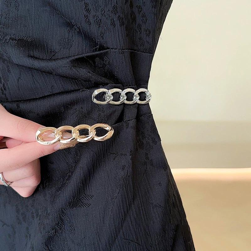 Waist Cinching Buckles for Jeans 3PCS Adjustable Alloy Fashion Reusable Waist Tightening Clips for Loose Pants Waist Fixing