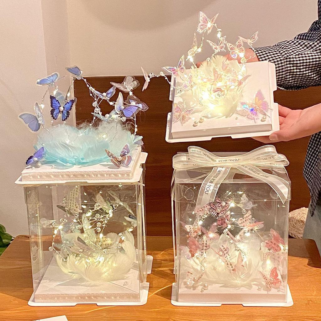 Exquisite DIY Handmade Transparent Butterfly Lamp Decoration Gift Set