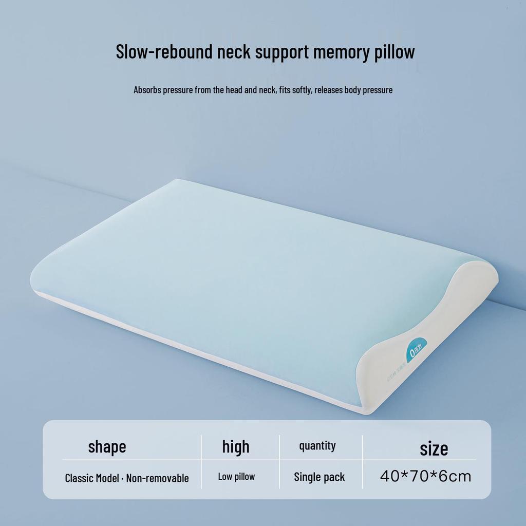 Memory Foam Neck Support Pillow for Deep Sleep - Ideal for Students, Side Sleepers, Adults, and Babies