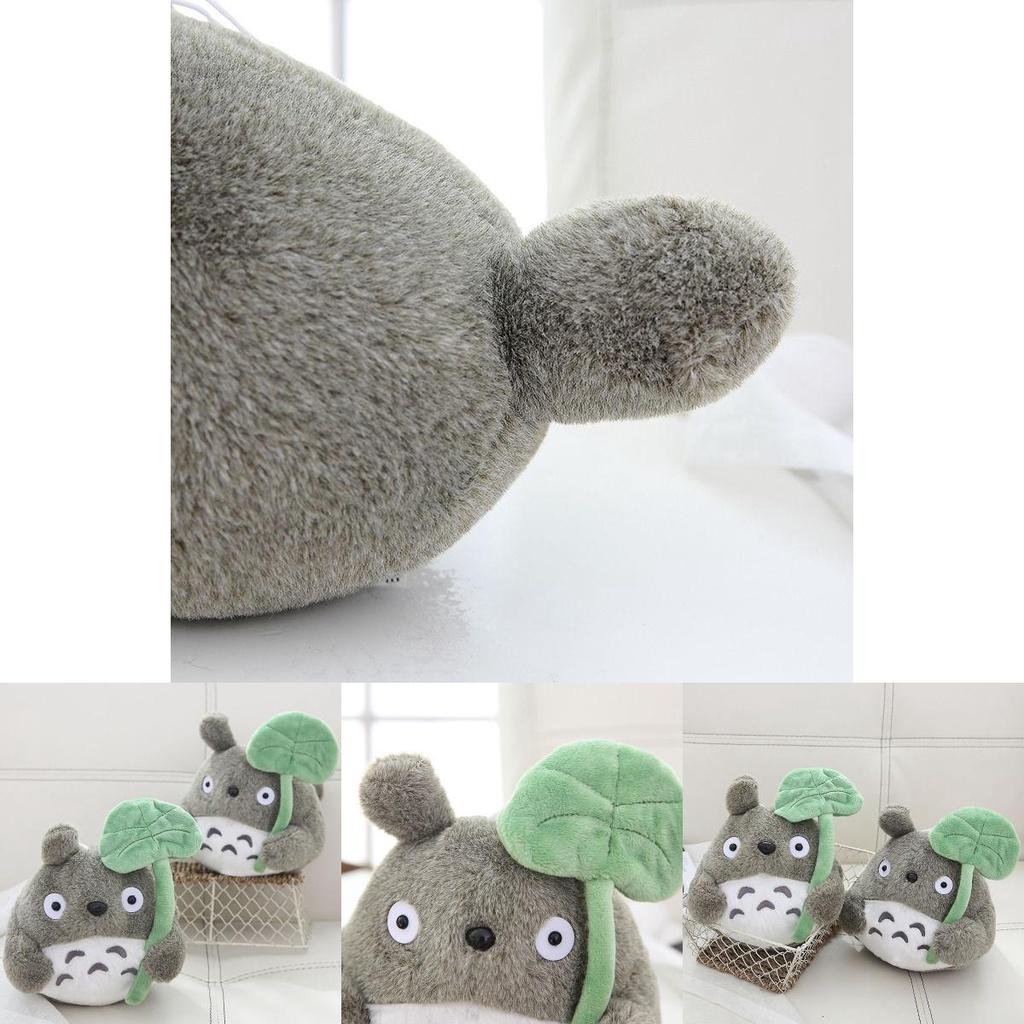 Japanese Anime Totoro With Lotus Leaf Plush Toy Super Soft Short Plush Pp Cotton Filling