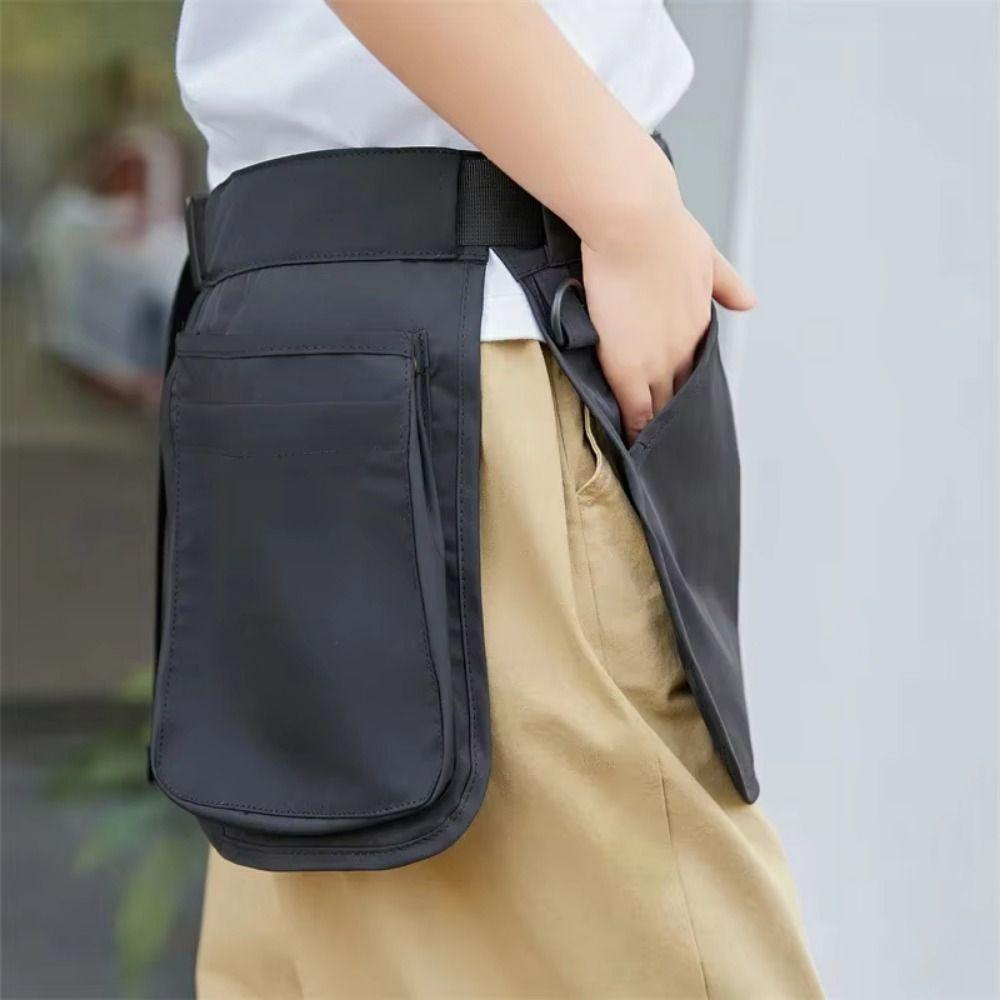Multi-functional Waist Pack Black Fanny Pack Tool Pouch Apron Belt Bag  Camping