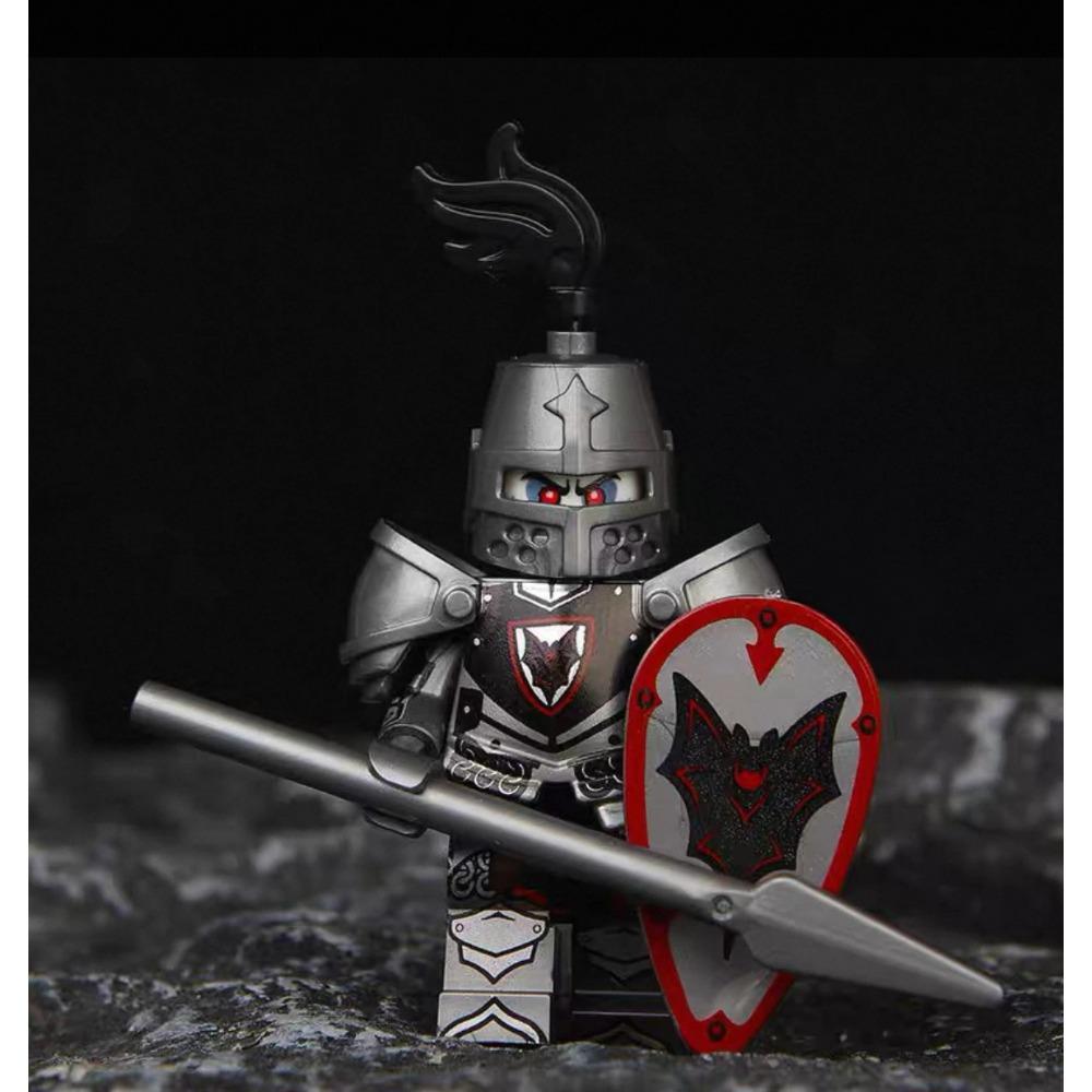 [IN STOCK] FIGVERSE Medieval Green Dragon Knight Castle Wolf Warrior Third Party Puzzle Building Block Figures Toys DIY