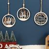 Christmas Home Decoration Atmosphere Style Pendant Wooden Crafts Party Christmas Tree Small Gift Pendant Party Decor Supplies