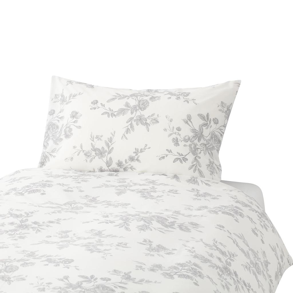 Francfranc Classic Flower Pillow Cover Gray 70×50cm