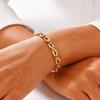 Vnox Trendy Chain Strap Bracelet For Women Men, Stainless Steel Minimalist Style, Causal Daily Jewelry