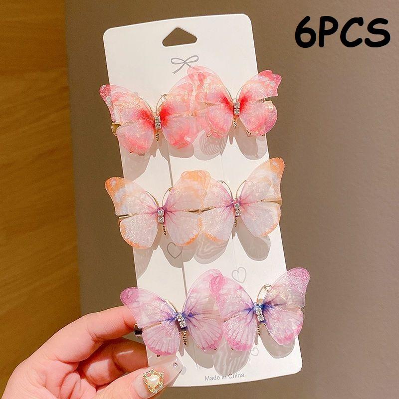 

6 шт. Аксессуары для волос для девочки Бабочка Краб Маленькие заколки-крабики для волос Корейские Японские аксессуары Мини-зажим-крабик для волос JZ091