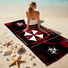 Resident Evil game, Umbrella Corporation, soft beach towel, outdoor camping vacation swimming beach towel, outdoor absorbent bath towel, Q11