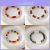 Geometric Agate Beaded Bracelet For Women Handmade Elastic Cord Jewelry For Travel Gift
