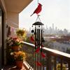 Cardinal Windchime Memorial Decor Yard Windchime For Christmas Outside Garden Patio Yard Apartment Loss Of Mom Dad Husband Child
